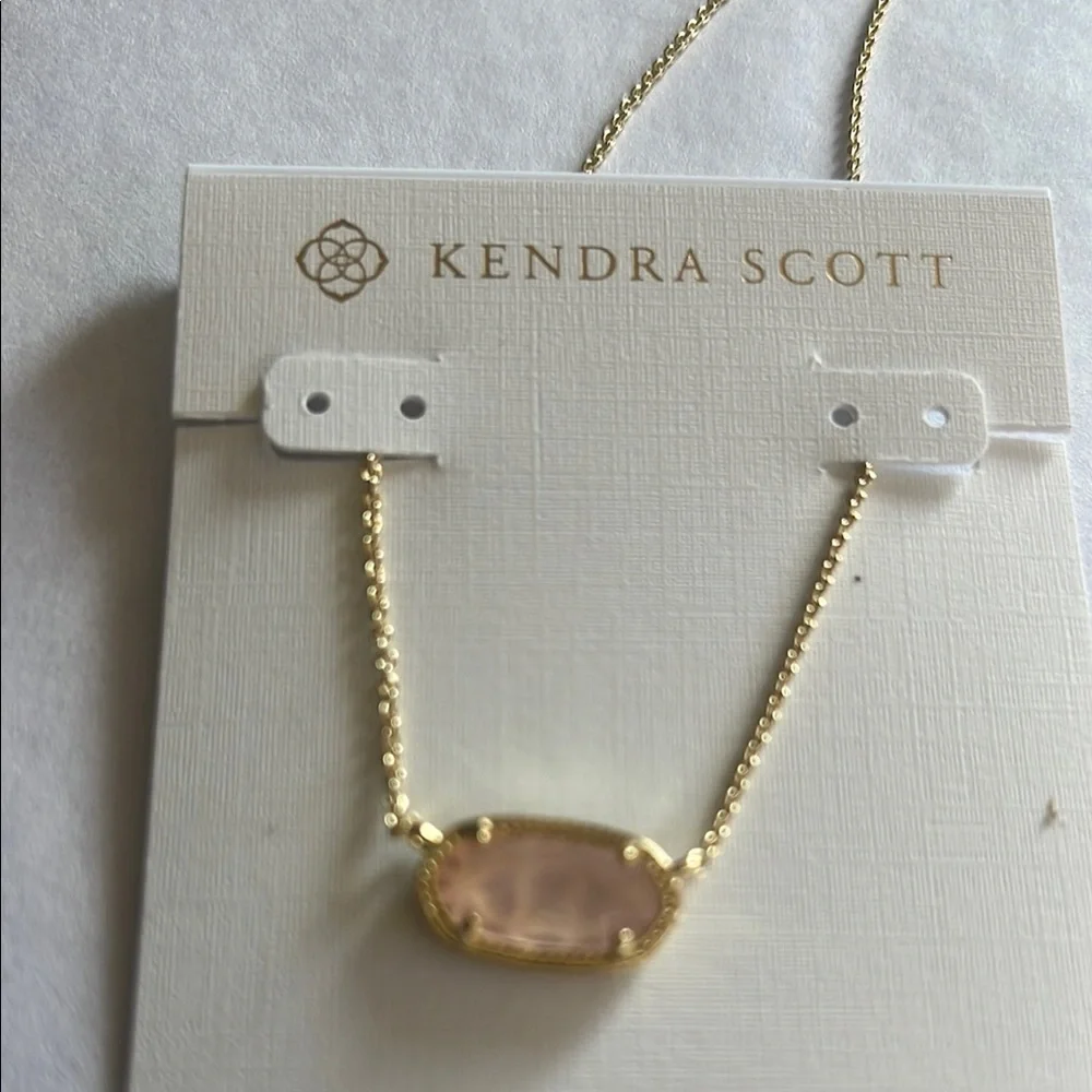 Kendra Scott Gold Necklace with Pink Stone - Picture 2 of 3